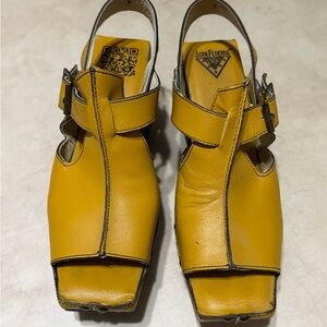 John Fluevog Bold Yellow Sandals